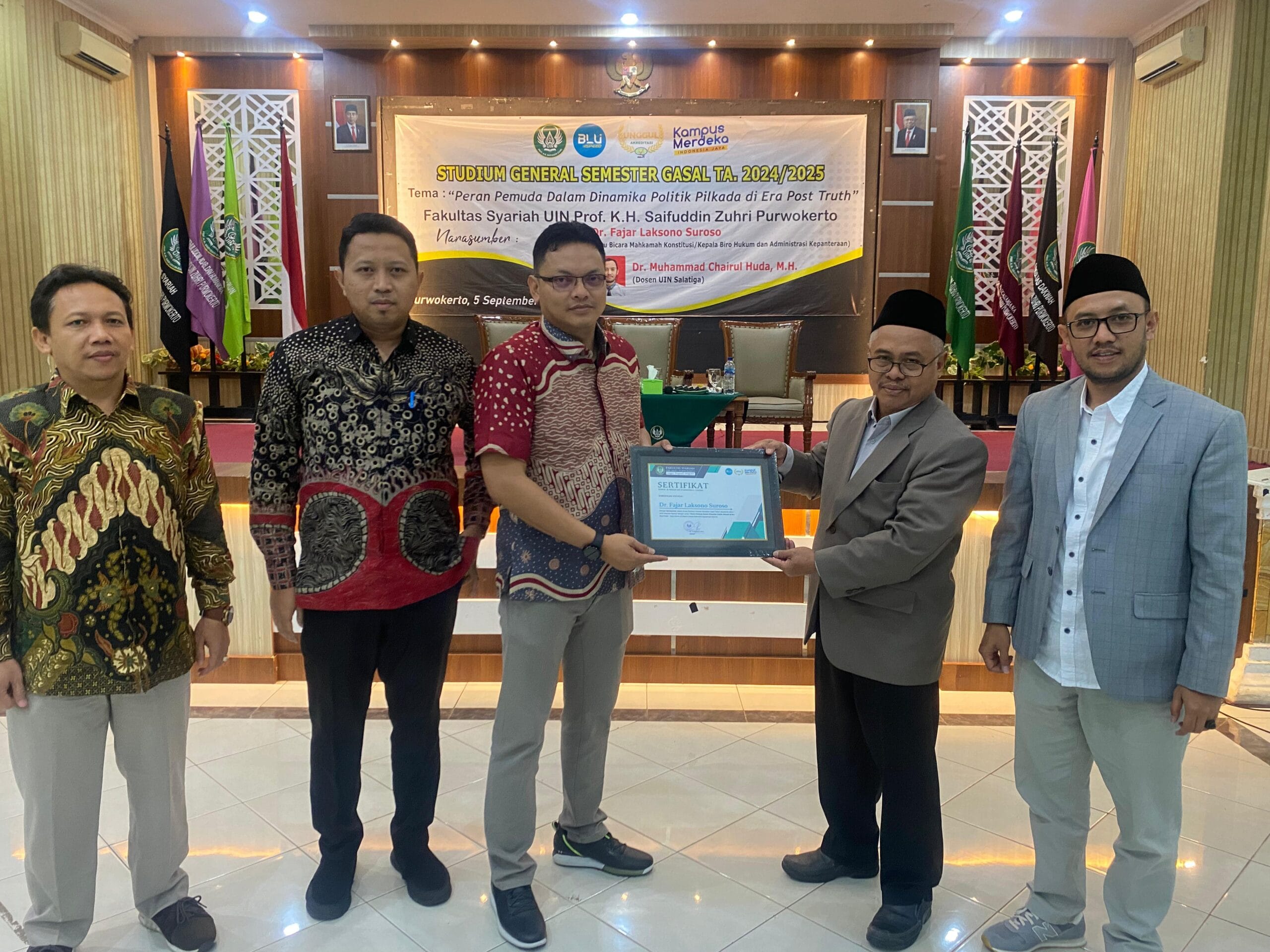 Fakultas Syariah UIN Saizu Hadirkan Juru Bicara Mahkamah Konstitusi dan Pakar Hukum bahas Peran Pemuda dalam Pilkada