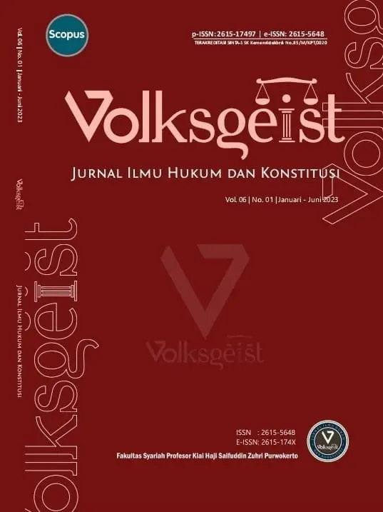 Volksgeist: Jurnal Ilmu Hukum dan Konstitusi Mendapatkan Predikat Quartil 2 (Q2)