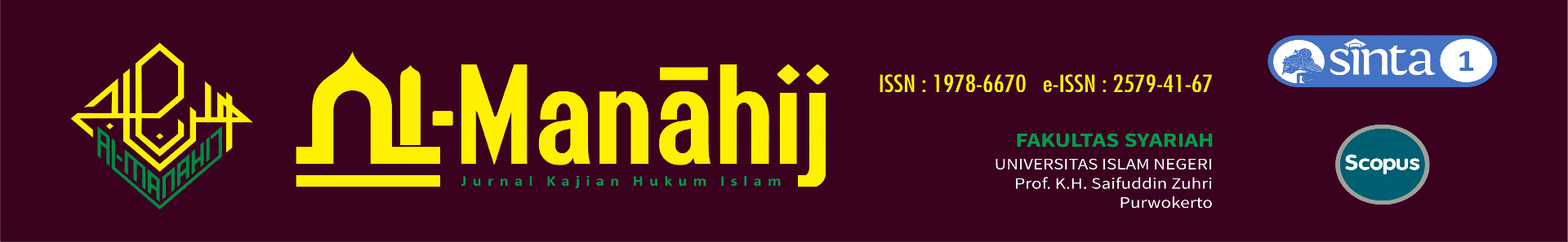 Header Al-Manahij: Jurnal Kajian Hukum Islam